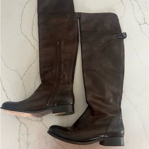 Frye‎ Leather Knee High Tall Riding Boots - Brown - Women size 7